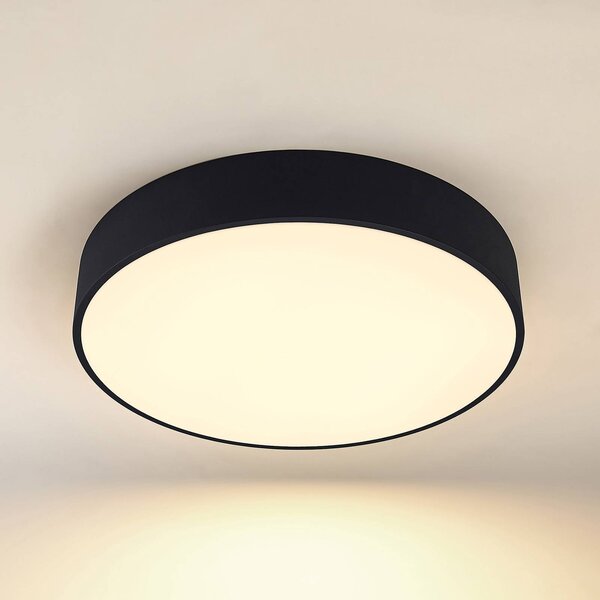 Arcchio LED mennyezeti lámpa Noabelle, Ø 60 cm, fekete, fém, dimmelhető, Fekete, Konyha, fém, Modern