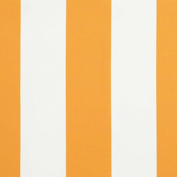 VidaXL Napellenző ponyva Sárga és Fehér 235 x 195 cm Poliészter