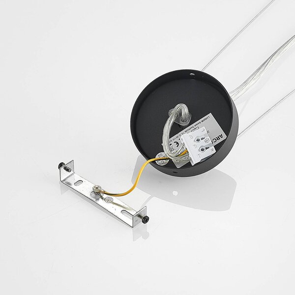 Arcchio LED-es függőlámpa Vanida, fekete, Ø 60 cm, fel/le, dimmelhető, Fekete, Konyha, Alumínium, Modern