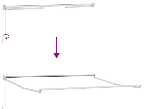 VidaXL Napernyő Narancs és Barna 350 x 250 x 165 cm Poliészter