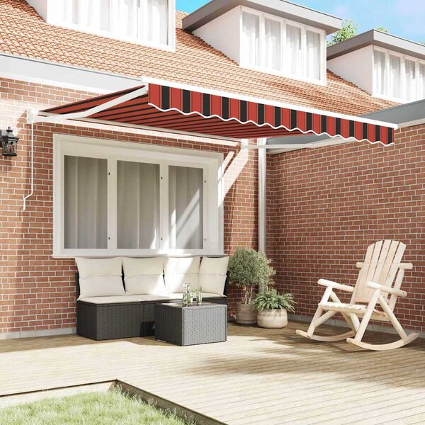 VidaXL Napernyő Narancs és Barna 350 x 250 x 165 cm Poliészter