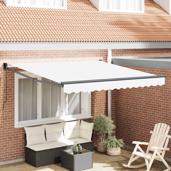VidaXL Behúzható napellenző Fehér 350 x 250 cm