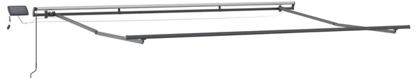 VidaXL Behúzható napellenző Zöld és fehér 450 ×300 cm szövet