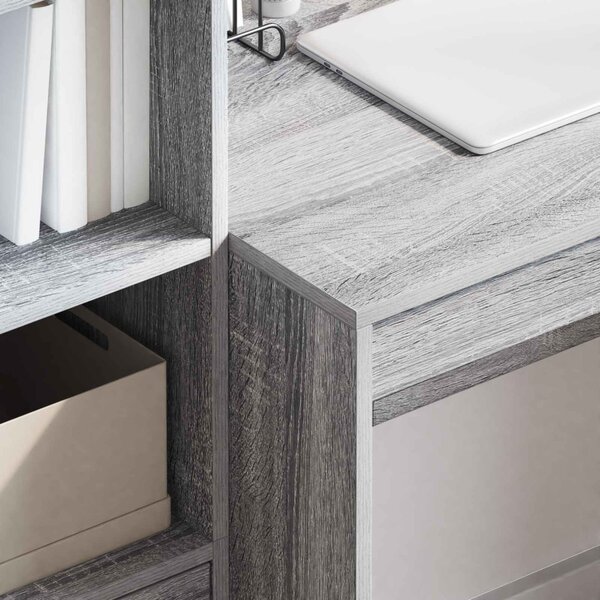 Asztal fiókkal 2 pcs Szürke Sonoma