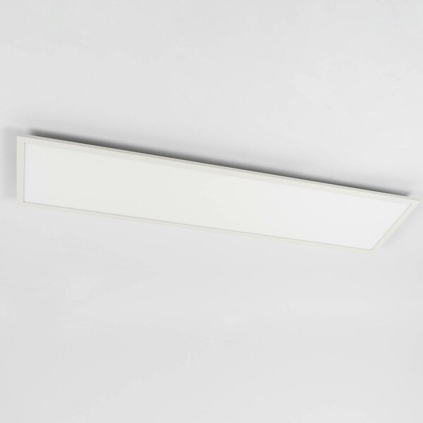 Lindby LED panel Luay, 120 x 30 cm, CCT, távirányító, dimmelhető, dimmelhető, Fehér / opál, Konyha, Műanyag, Modern