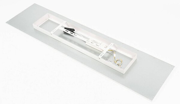 Lindby LED panel Luay, 120 x 30 cm, CCT, távirányító, dimmelhető, dimmelhető, Fehér / opál, Konyha, Műanyag, Modern