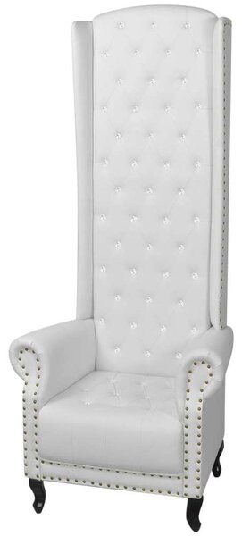 Elegáns Fehér Magas Háttámlás Szék - 181 cm