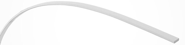 Lindby LED íves állólámpa Kendra, fehér, alumínium, magasság 180cm, dimmelhető, Fehér / opál, Nappali / Étkező, fém, Modern