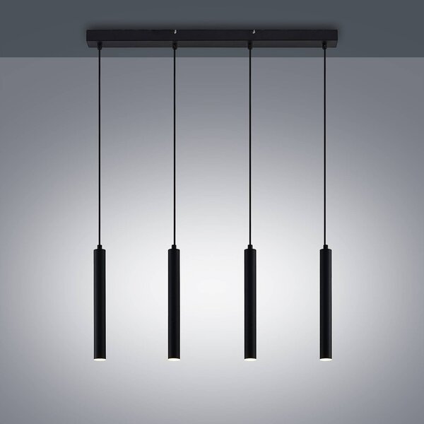 Arcchio Kammeron LED-es függőlámpa, fekete, fém, 80 cm, Fekete, Nappali / Étkező, fém, Modern