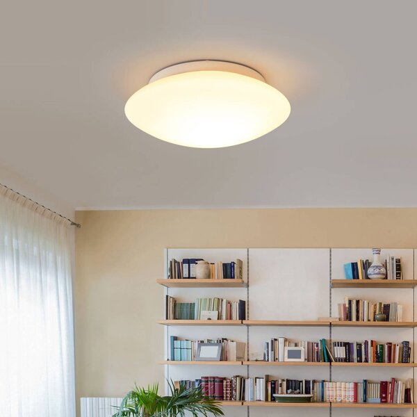 ORION Alba mennyezeti lámpa opálüvegből, Ø 25 cm, dimmelhető, Fehér / opál, Nappali / Étkező, Üveg, Modern