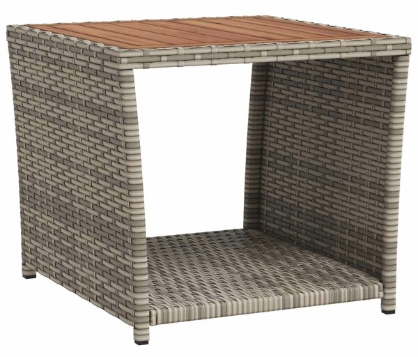 VidaXL Kerti lounge szett 3 db PE rattan és porbevonatos acél