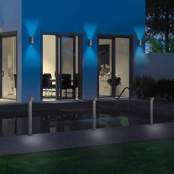 Trio Lighting Roya ösvény világítás, mozgásérzékelő, antracit, dimmelhető, Fekete, Alumínium, Modern