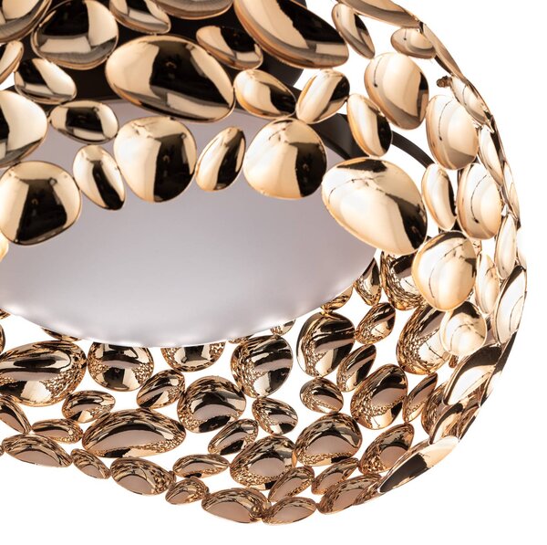 Schuller Valencia Narisa LED mennyezeti lámpa, Ø 46 cm, rózsaarany, Nappali / Étkező, fém, Modern