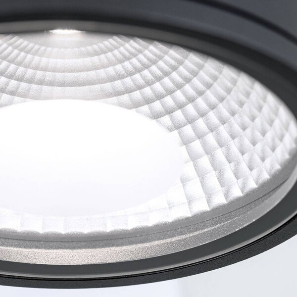 ORION LED mennyezeti spotlámpa Sputnik IP65 Ø 14,5 cm, Fekete, Fürdőszoba, Alumínium, Modern