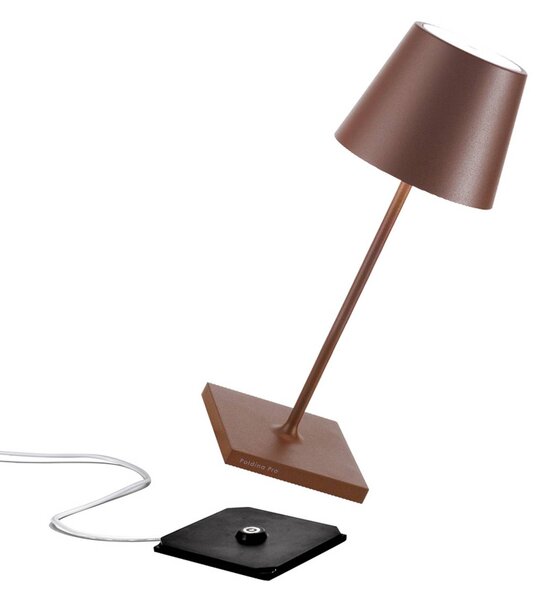 Zafferano Poldina mini akkus asztali lámpa corten | FAVI.hu