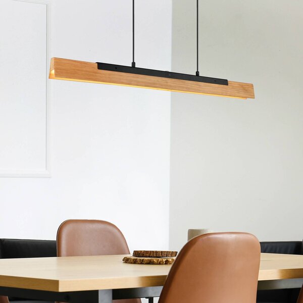 Trio Lighting LED lógó világítás Kerala érzékelős dimmerrel, dimmelhető, Világos fa, Nappali / Étkező, Fa, Modern