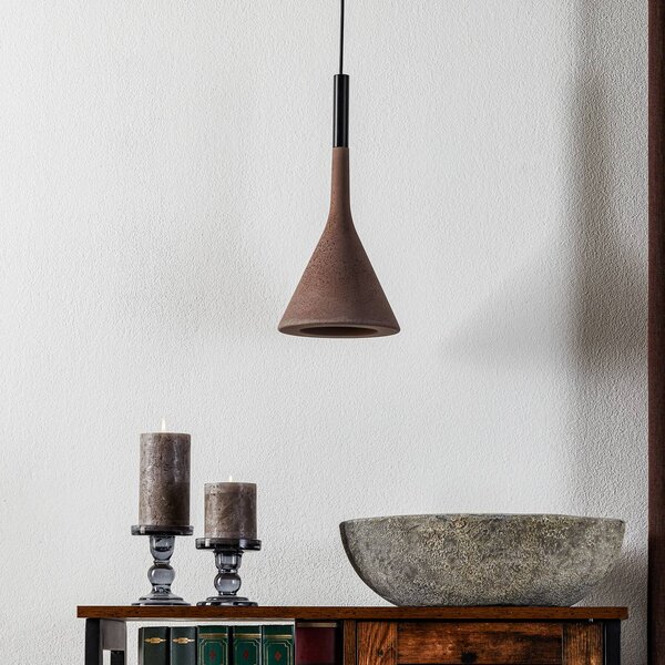 Foscarini Aplomb függő lámpa GU10 beton barna, dimmelhető, Barna / rozsda, Konyha, Beton, Dizájn