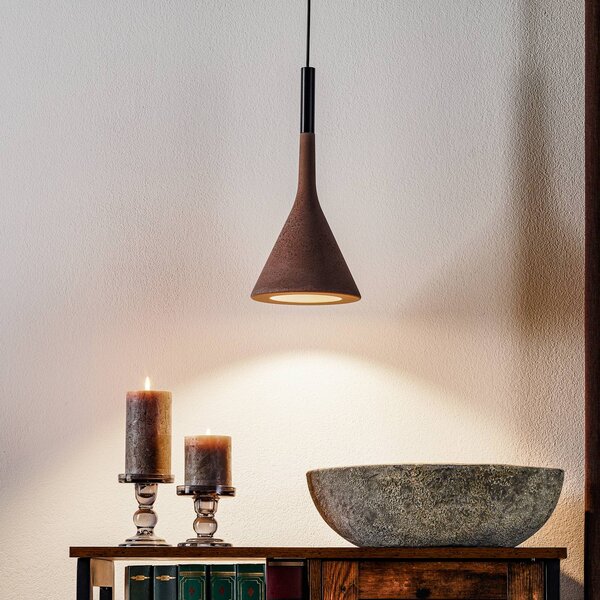 Foscarini Aplomb függő lámpa GU10 beton barna, dimmelhető, Barna / rozsda, Konyha, Beton, Dizájn
