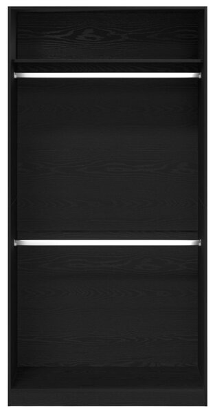 Ruhásszekrény polcokkal Fekete tölgy 100 x 50 x 200 cm Faanyag
