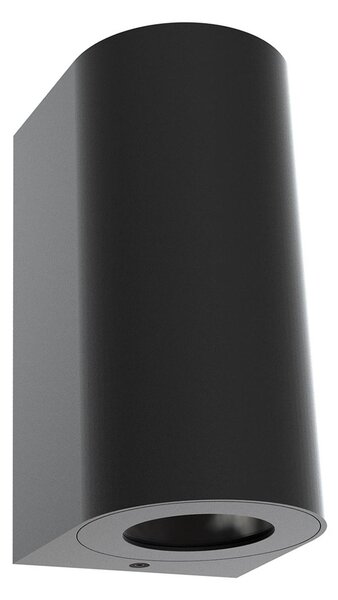 Nordlux Canto Maxi 2 kültéri fali lámpa, fekete, GU10, 17 cm, IP44, dimmelhető, Fekete, Alumínium, Modern