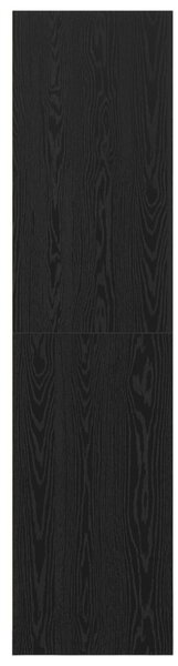 Ruhásszekrény polcokkal Fekete tölgy 100 x 50 x 200 cm Faanyag