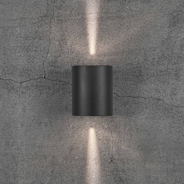 Nordlux LED kültéri fali világítás Canto 2 Seaside, fekete, alumínium, 10 cm, Fekete, Alumínium, Modern