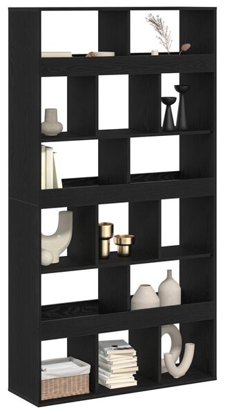 Könyvespolc 15 szintes 100 x 33 x 187,5 cm Fekete tölgy