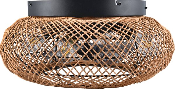 Reality Leuchten Lillesand mennyezeti ventilátor világítással, csendes, Ø 50 cm, távirányítóval, Barna / rozsda, Nappali / Étkező, fém