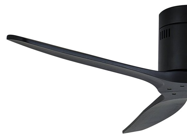 Lucande Vindur mennyezeti ventilátor, fekete, DC, csendes, Fekete, Nappali / Étkező, fém, Modern