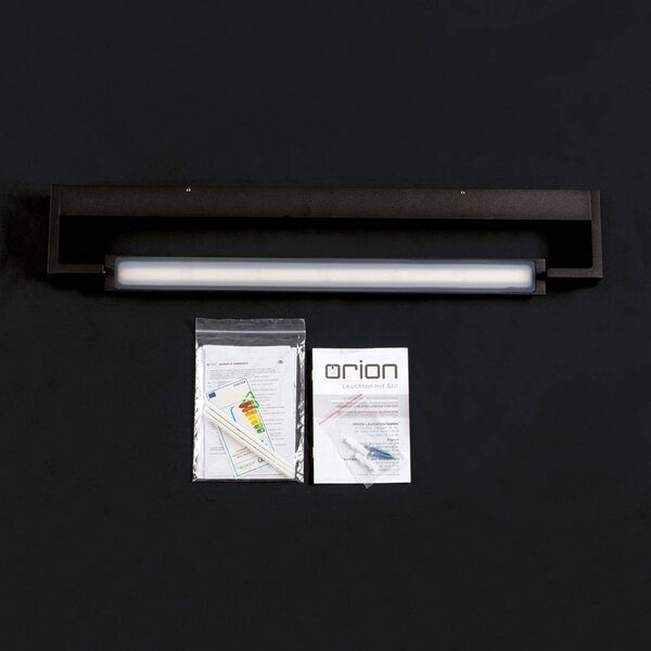 ORION LED tükörvilágítás Marilyn fekete színben, szélesség 60cm, Fekete, Fürdőszoba, Alumínium, Modern