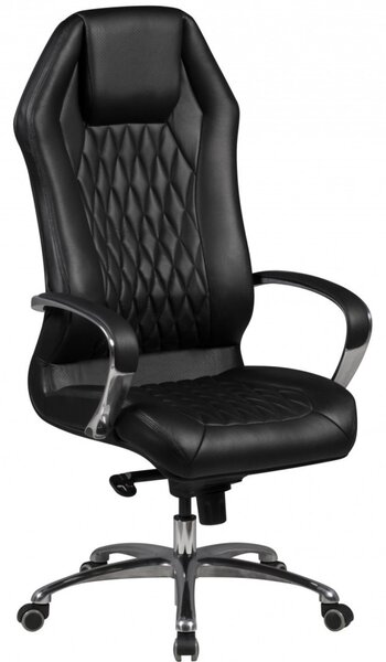 MONTEREY bőr irodai szék - fekete