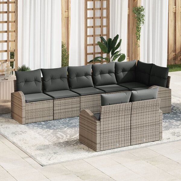 Kerti Kanapé Szett 8 pcs polirattan