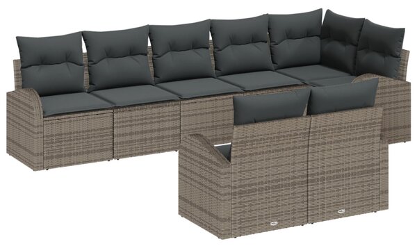 Kerti Kanapé Szett 8 pcs polirattan