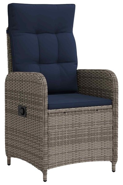 VidaXL Kerti lounge szett 2 db PE rattan és porbevonatos acél