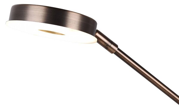 Trio Lighting Barrie LED mennyezeti lámpa olvasólámpával, antik sárgaréz, dimmelhető, Bronz / antik sárgaréz, Nappali / Étkező, fém, Modern