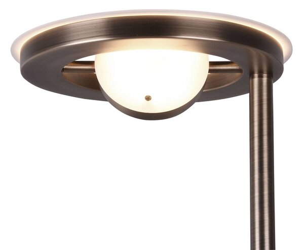 Trio Lighting Barrie LED mennyezeti lámpa olvasólámpával, antik sárgaréz, dimmelhető, Bronz / antik sárgaréz, Nappali / Étkező, fém, Modern