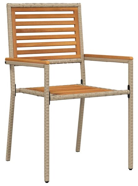 Kert étkező szett 5 pcs Beige és barna polirattan