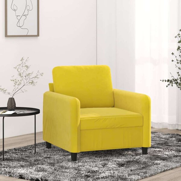 VidaXL sárga bársony kanapéfotel 60 cm