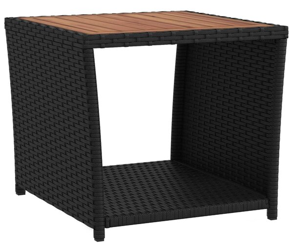 VidaXL Kerti lounge szett 2 db Fekete és krémfehér