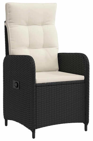 VidaXL Kerti lounge szett 2 db Fekete és krémfehér