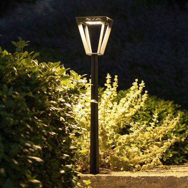 Les Jardins LED napelemes ösvény lámpa Metro érzékelő, szürke, dimmelhető, Alu / szürke / cink, Alumínium