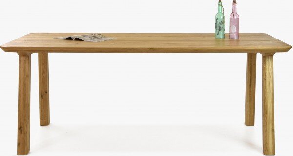 Tömörfa étkezőasztal - lekerekített sarkak, Martina 160 x 90 cm