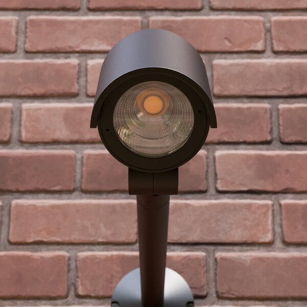 Lucande LED kültéri spotlámpa Beatrix, 58 cm, antracit, alumínium, Fekete, Alumínium, Modern