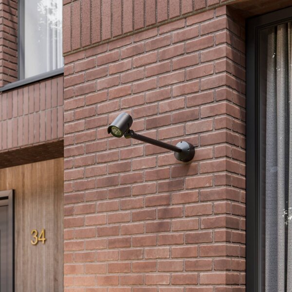 Lucande LED kültéri spotlámpa Beatrix, 58 cm, antracit, alumínium, Fekete, Alumínium, Modern