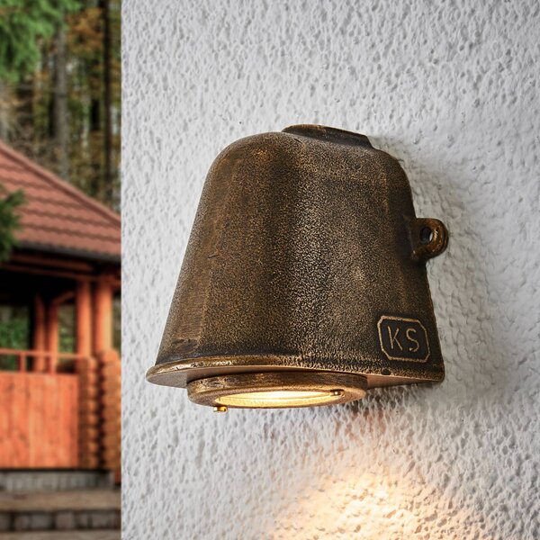 K.S. Verlichting Bronz színű kültéri fali lámpa Offshore, Bronz / antik sárgaréz, Sárgaréz, Antik