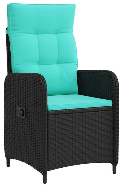 VidaXL Kerti lounge szett 2 db PE rattan és porbevonatos acél