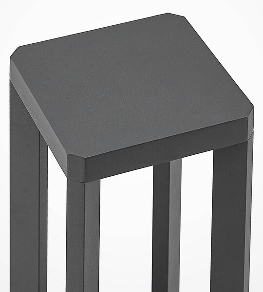 Lucande Kalisa LED alaplámpa, IP65, 42 cm, szürke, fém, Alu / szürke / cink, Alumínium, Modern