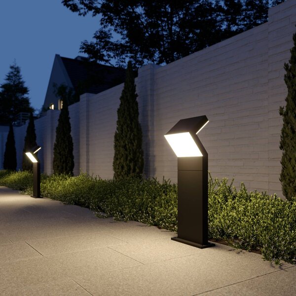 Arcchio LED állványlámpa Havin, antracit, fém, 60cm, Fekete, Alumínium, Modern