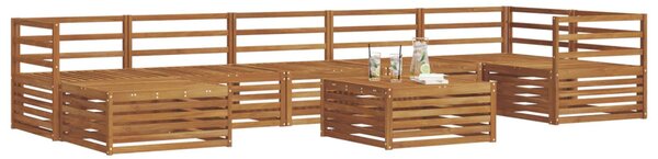 VidaXL Kültéri kanapé szett 8 pcs Természetes
