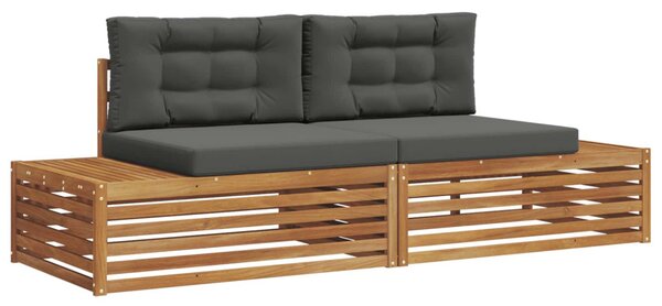 VidaXL Kültéri kanapé szett Természetes és antracit 203,5 x 83 x 73 cm